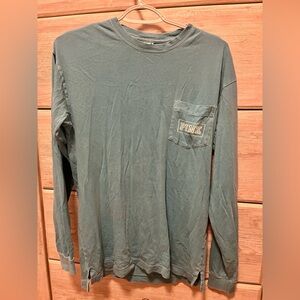 PINK Victoria's Secret Teal Long Sleeve Shirt